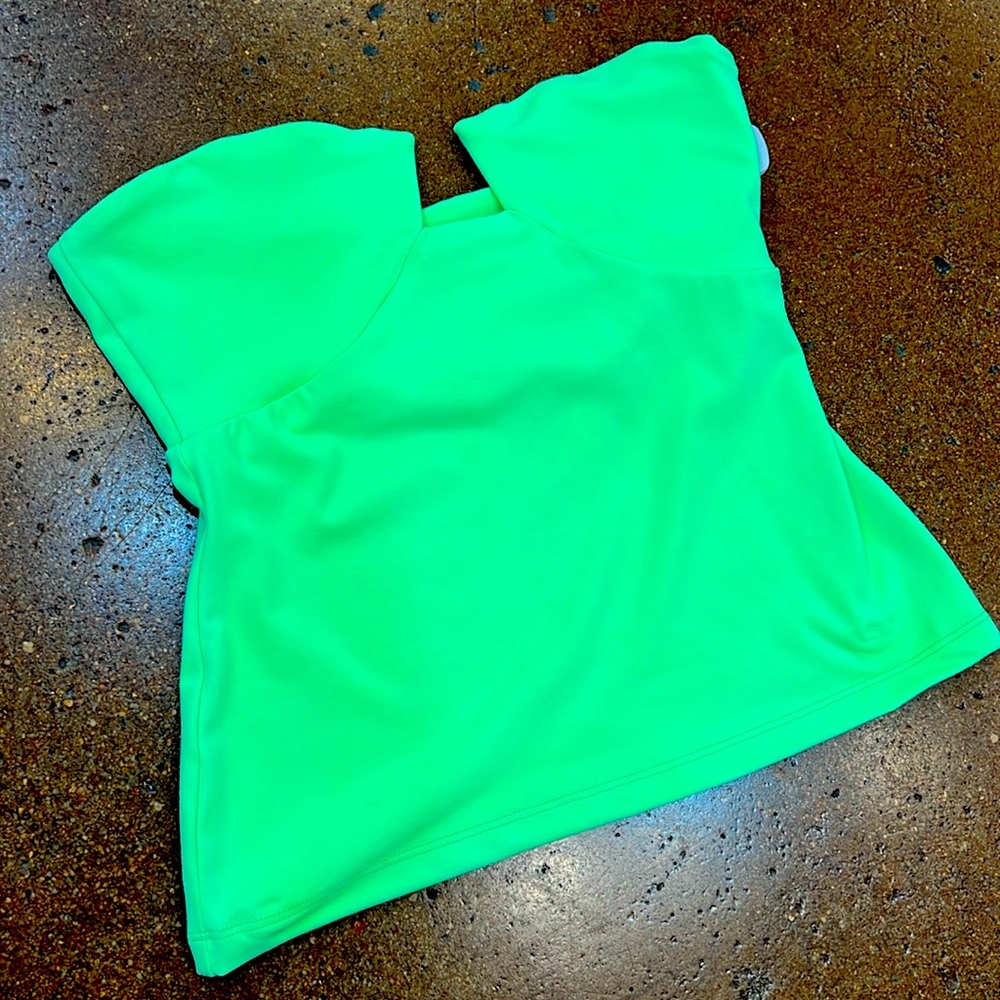 NWT susana monaco neon green tube top